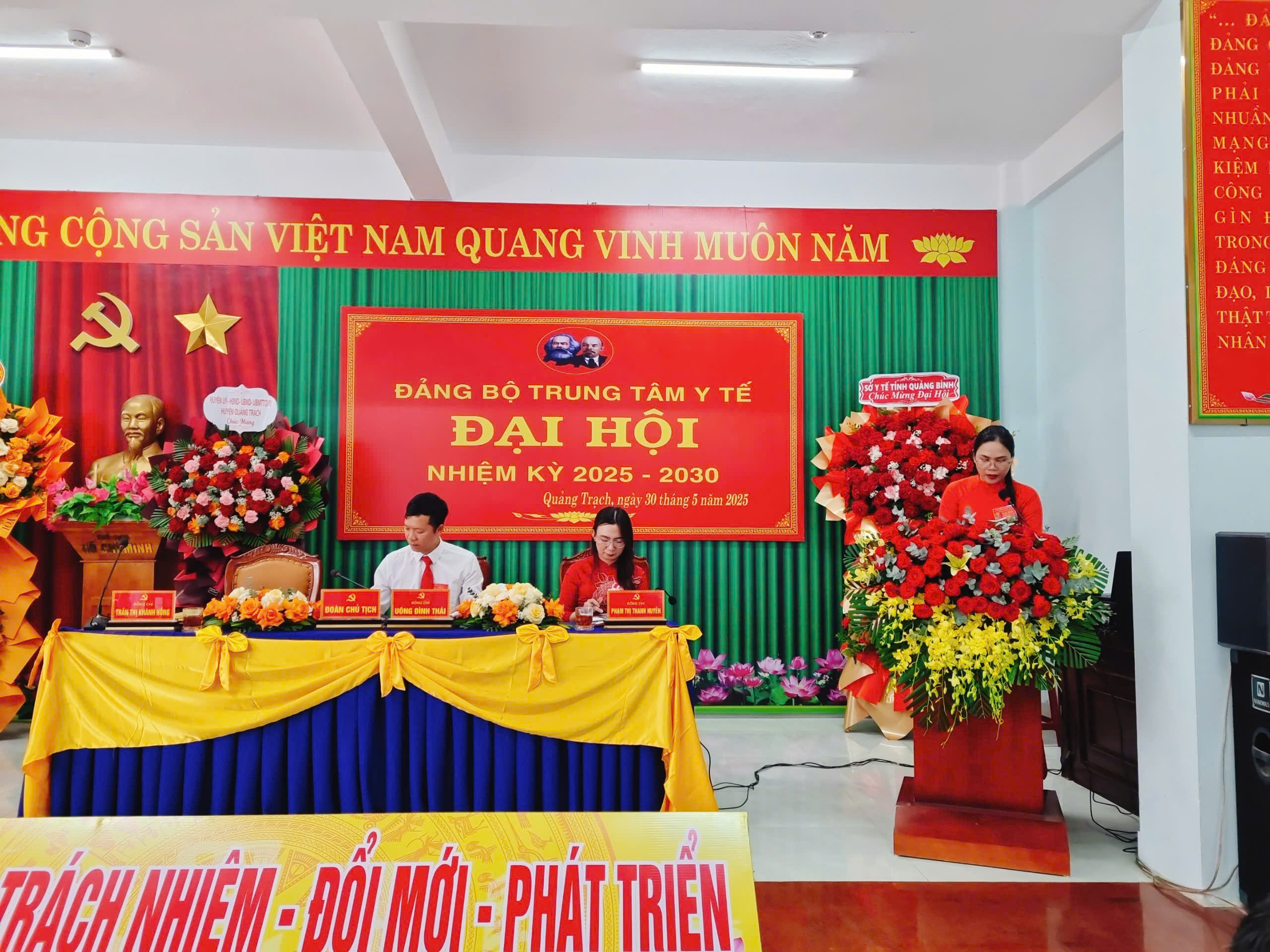 TRUNG TÂM Y TẾ QUẢNG TRẠCH TỔ CHỨC THÀNH CÔNG ĐẠI HỘI ĐẢNG BỘ NHIỆM KỲ 2025 - 2030